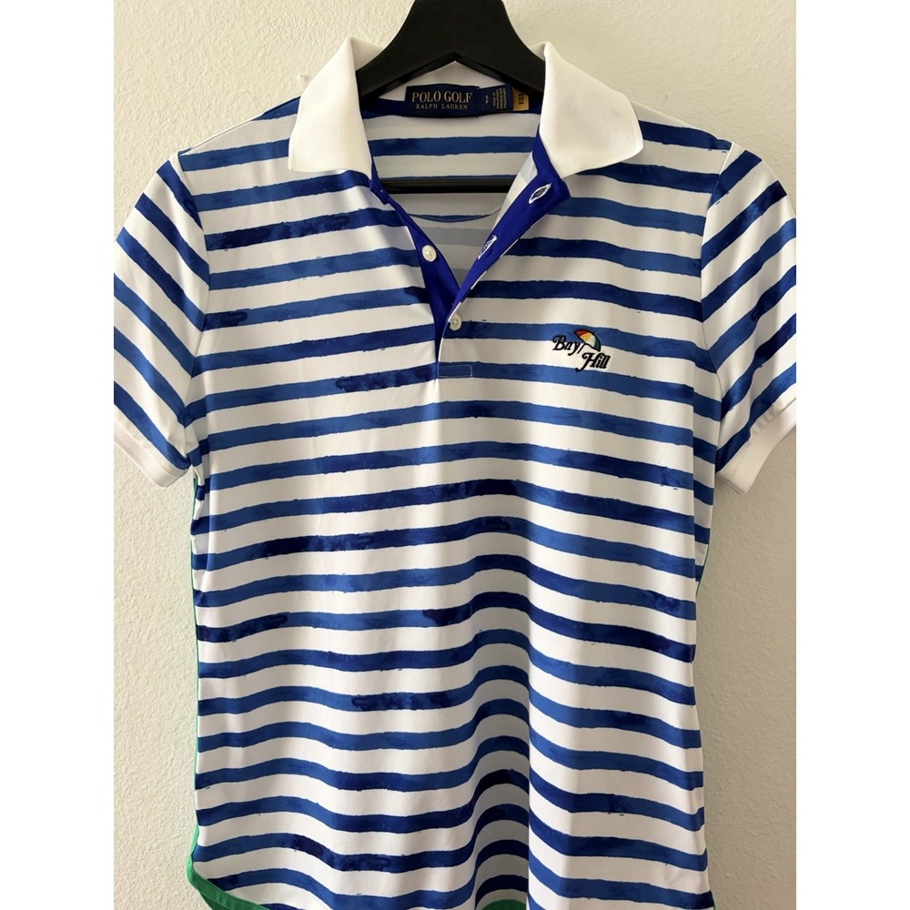 Polo Golf Ralph Lauren Bay Hill Polo Shirt Woman Small S Blue White Striped